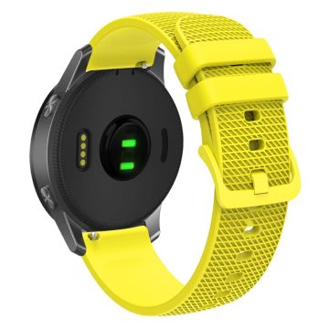 Garmin Vivomove 3 / GarminMove 3 silikonikellon hihna 20mm ruudullinen kuvio urheiluranneke - Keltainen