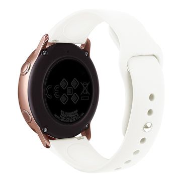 KALEBOL KLB-DKGJ-001 Samsung Galaxy Watch6 Classic 47mm 43mm kellonauha 20mm silikoniranneke - Valkoinen