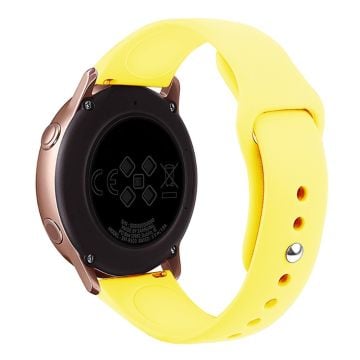 KALEBOL KLB-DKGJ-001 Samsung Galaxy Watch6 Classic 47mm 43mm kellonauha 20mm silikoniranneke - Sitruunankeltainen