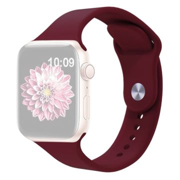 KALEBOL Apple Watch 49mm / 45mm / 44mm / 42mm silikonikellon hihnat, koko: S / M - Viininpunainen