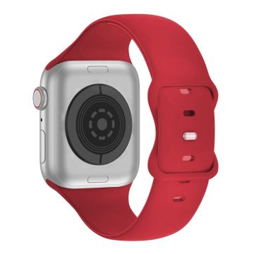 KALEBOL Apple Watch 49mm / 45mm / 44mm / 42mm silikoninen kellonauha, koko: L - Punainen