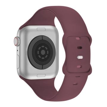 KALEBOL Apple Watch 49mm / 45mm / 44mm / 42mm silikoninen kellonauha, koko: L - Savu Violetti