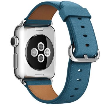 Apple Watch 49mm / 45mm / 44mm / 42mm aito naudannahkainen kellonhihna - Syaani