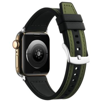 Apple Watch 49mm / 45mm / 44mm / 42mm kelloranneke - Vihreä + Musta