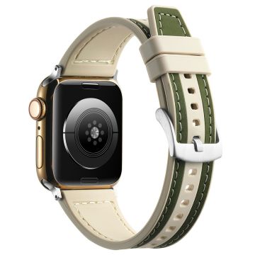 Apple Watch 49mm / 45mm / 44mm / 42mm kelloranneke - Vihreä + Starlight