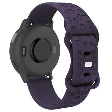 Coros Pace 3 / Apex 46mm / Apex Pro Silikoniranneke 22mm Leoparditekstiilinen kellonhihna - Tumma Violetti