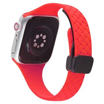 Apple Watch 49mm / 45mm / 44mm / 42mm silikoninen ranneke - Punainen