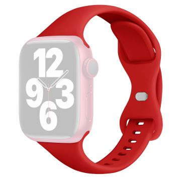 Apple Watch 49mm / 45mm / 44mm / 42mm silikoninen ranneke - Punainen