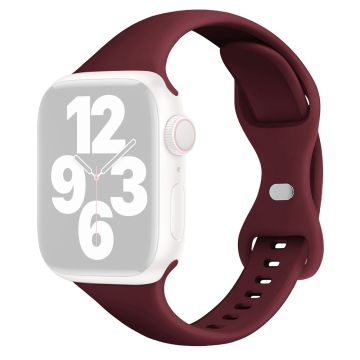 Apple Watch 49mm / 45mm / 44mm / 42mm silikoninen ranneke - Viininpunainen