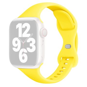 Apple Watch 49mm / 45mm / 44mm / 42mm silikoninen ranneke - Kirkkaan Keltainen