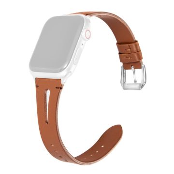 Apple Watch 49mm / 45mm / 44mm / 42mm nahkarannekkeet - Ruskea