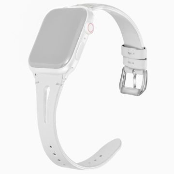 Apple Watch 49mm / 45mm / 44mm / 42mm nahkarannekkeet - Valkoinen