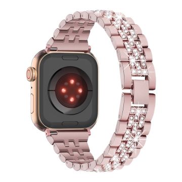 Apple Watch 49mm / 45mm / 44mm / 42mm kellonauha - Ruusu Vaaleanpunainen