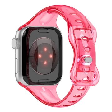 Apple Watch 49mm / 45mm / 44mm / 42mm joustava kellohihna - Fluoresenssi Ruusu