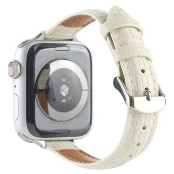 Krokotiili tekstuuri hihna Apple Watch 49mm / 45mm / 44mm / 42mm nahkahihna - Beige