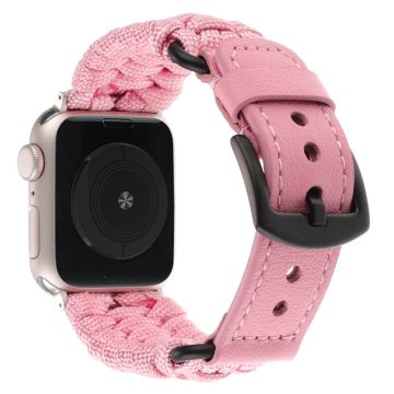 Apple Watch 49mm / 45mm / 44mm / 42mm aito nahkainen ranneke - Pinkki