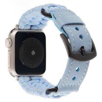 Apple Watch 49mm / 45mm / 44mm / 42mm aito nahkainen ranneke - Vauvasininen