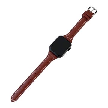 Apple Watch 49mm / 45mm / 44mm / 42mm Vegaaninahkainen rannehihna - Viininpunainen