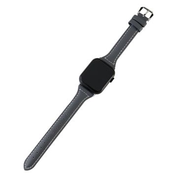 Apple Watch 49mm / 45mm / 44mm / 42mm Vegaaninahkainen rannehihna - Harmaa