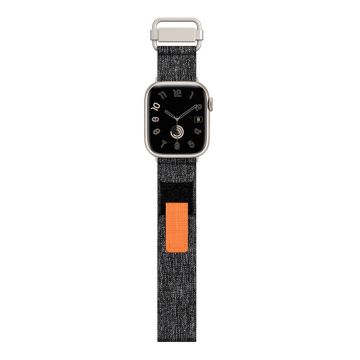 Apple Watch Series 49mm - 45mm - 44mm - 42mm - Universal Nylon kellonauha - Tummanharmaa