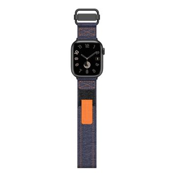 Apple Watch Series 49mm - 45mm - 44mm - 42mm - Universal Nylon kellonauha - Jeanin Sininen