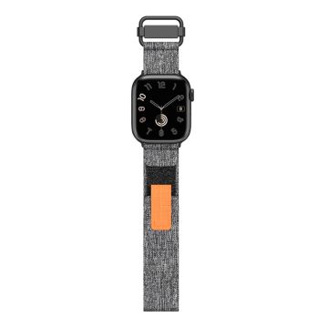 Apple Watch Series 49mm - 45mm - 44mm - 42mm - Universal Nylon kellonauha - Vaalean Harmaa