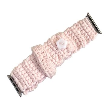 Apple Watch Series 49mm - 45mm - 44mm - 42mm Universal Knitting Rannekorun hihna - Pinkki