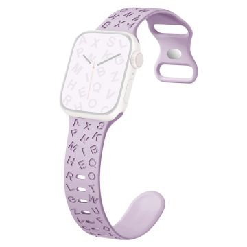 Apple Watch Series 49mm - 45mm - 44mm - 42mm Universal Silicone Watch Strap - Vaaleanvioletti