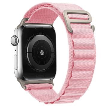 KALEBOL Apple Watch Series 49mm - 45mm - 44mm - 42mm yleiskäyttöinen nailon kellonauha - Pinkki