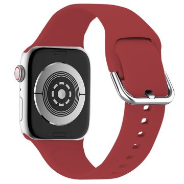 KALEBOL Apple Watch Series 49mm - 45mm - 44mm - 42mm Universal Sporty Silicone Band - Punainen