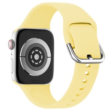 KALEBOL Apple Watch Series 49mm - 45mm - 44mm - 42mm Universal Sporty Silicone Band - Keltainen