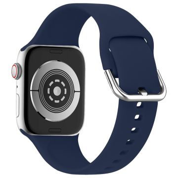 KALEBOL Apple Watch Series 49mm - 45mm - 44mm - 42mm Universal Sporty Silicone Band - Keskiyön Sininen