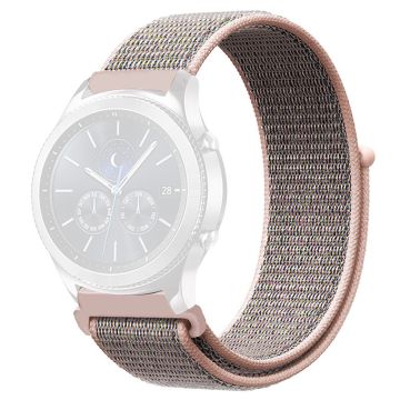 KALEBOL KLB-NLHH-001 Samsung Galaxy Watch6 / Watch6 Classic kellon hihna 20mm Nylon Loop ranneke - Pinkki