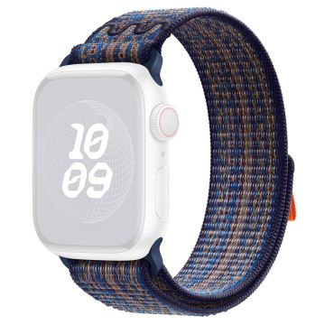 KALEBOL Apple Watch Series 49mm - 45mm - 44mm - 42mm Universal Nylon kellonauha - Safiiri + Oranssi