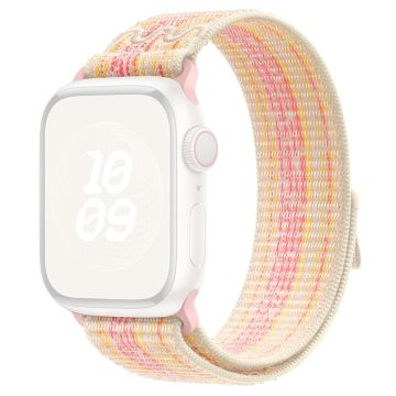 KALEBOL Apple Watch Series 49mm - 45mm - 44mm - 42mm Universal Nylon kellonauha - Starlight + Pinkki