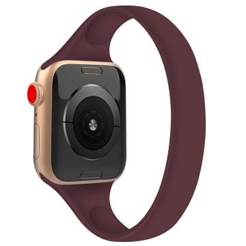 Koko M Apple Watch Series 49mm - 45mm - 44mm - 42mmSilikoniranneke Kellon hihna - Viininpunainen