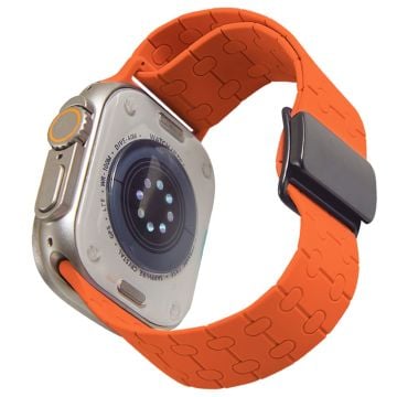 Apple Watch Series 49mm - 45mm - 44mm - 42mmNeste silikoniranneke - Oranssi