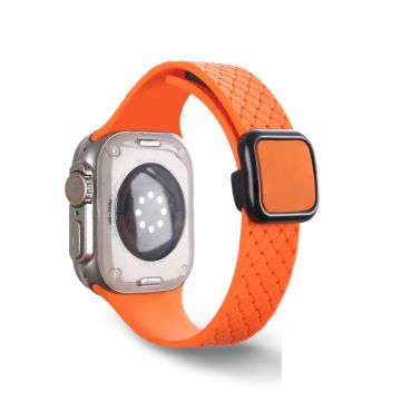 Apple Watch Series 49mm - 45mm - 44mm - 42mm silikoniranneke - Oranssi