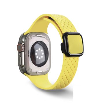 Apple Watch Series 49mm - 45mm - 44mm - 42mm silikoniranneke - Virallinen Vaaleankeltainen