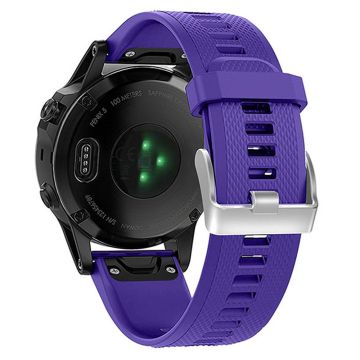 KALEBOL KLB-LWGJ-001 Garmin Fenix 7 / 7 Pro -kellon rannekoru QuickFit 22mm hihna, jossa on rasteritekstuuri - Violetti