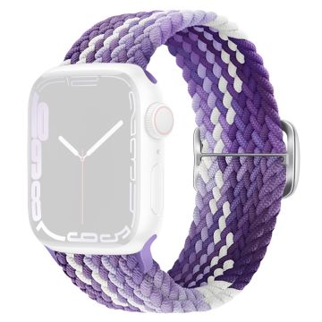 KALEBOL Apple Watch Series 49mm - 45mm - 44mm - 42mm Nylon punottu kellohihna - Violetti