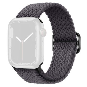 KALEBOL Apple Watch Series 49mm - 45mm - 44mm - 42mm Nylon punottu kellohihna - Avaruuden Harmaa