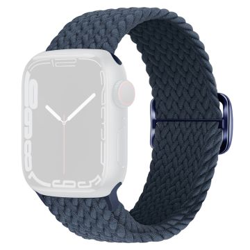 KALEBOL Apple Watch Series 49mm - 45mm - 44mm - 42mm Nylon punottu kellohihna - Syvän Sininen