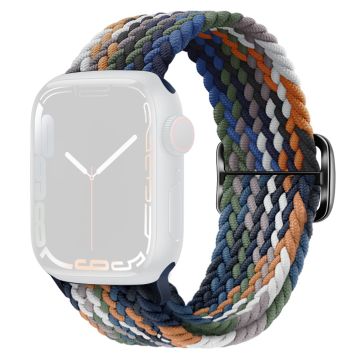 KALEBOL Apple Watch Series 49mm - 45mm - 44mm - 42mm Nylon punottu kellohihna - Denim Monivärinen