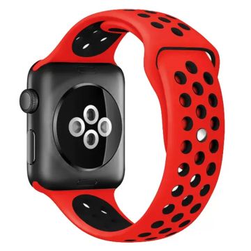 KALEBOL S / M Apple Watch Series 49mm - 45mm - 44mm - 42mm ranneke - Punainen + Musta