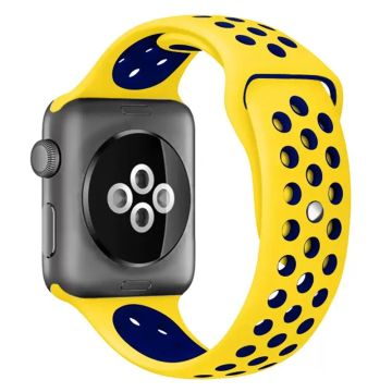 KALEBOL S / M Apple Watch Series 49mm - 45mm - 44mm - 42mm ranneke - Keltainen + Tummansininen