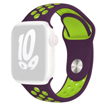 KALEBOL S / M Apple Watch Series 49mm - 45mm - 44mm - 42mm ranneke - Tumma Violetti + Vihreä