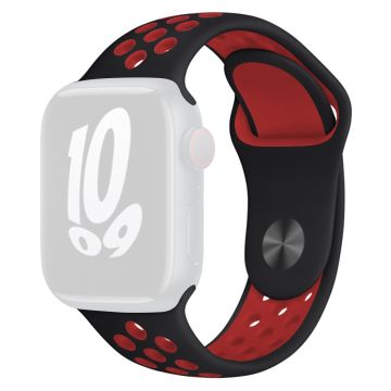 KALEBOL S / M Apple Watch Series 49mm - 45mm - 44mm - 42mm ranneke - Musta + Punainen