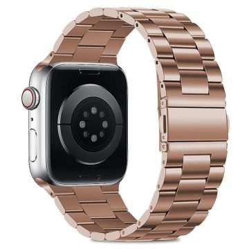 KALEBOL Apple Watch Series 49mm - 45mm - 44mm - 42mm ruostumattomasta teräksestä valmistettu ranneke - Retro Kulta