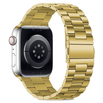 KALEBOL Apple Watch Series 49mm - 45mm - 44mm - 42mm ruostumattomasta teräksestä valmistettu ranneke - Kulta